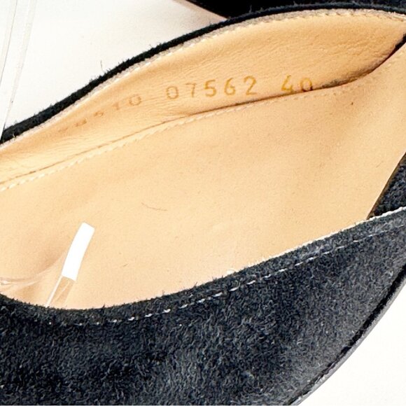 GIANVITO ROSSI Suede Pumps with Crisscross Elastic Strap black size 40 - Picture 6 of 8